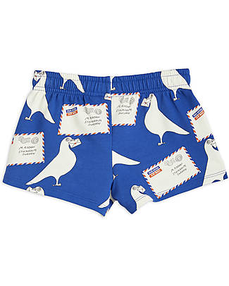 Mini Rodini Shorts - Pigeons - Blue - 100% Organic Cotton GOTS Shorts