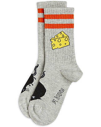 Mini Rodini Socks - Mouse - Grey - Organic Cotton Socks