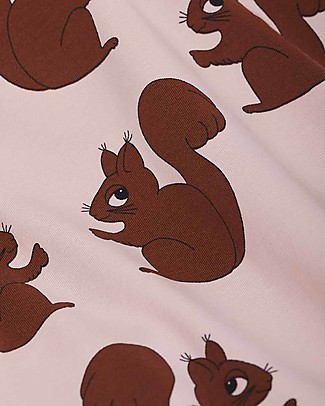 Mini Rodini Squirrels Raglan Long Sleeves Tee - Pink - Organic Cotton T-Shirts And Vests