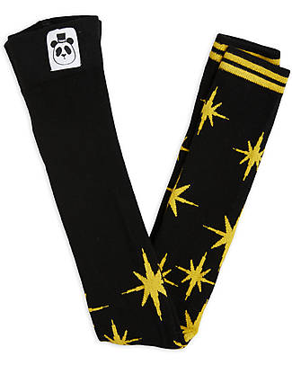 Mini Rodini Stars Leggings - Black and Yellow - Organic Cotton Leggings