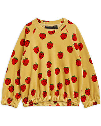 Mini Rodini Strawberries Sweatshirt - Beige - 100% Organic Cotton Sweatshirts
