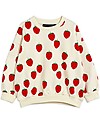 Mini Rodini Strawberry All Over Sweatshirt - Offwhite - 100% Organic Cotton Sweatshirts
