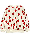 Mini Rodini Strawberry All Over Sweatshirt - Offwhite - 100% Organic Cotton Sweatshirts