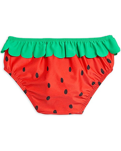 Mini Rodini Strawberry Frill Swim Pants - Red - Recycled Fabric! Bikinis And Tankinis