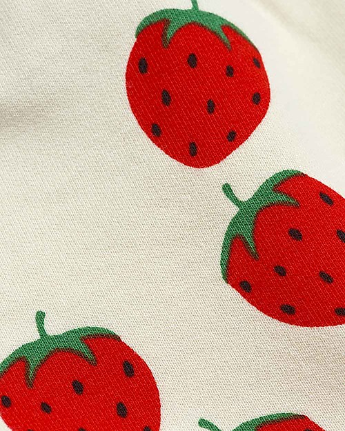 Mini Rodini Strawberry SweatShorts - Offwhite - 100% organic cotton Shorts
