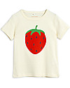 Mini Rodini Strawberry Tee - Offwhite - 100% Organic Cotton T-shirts