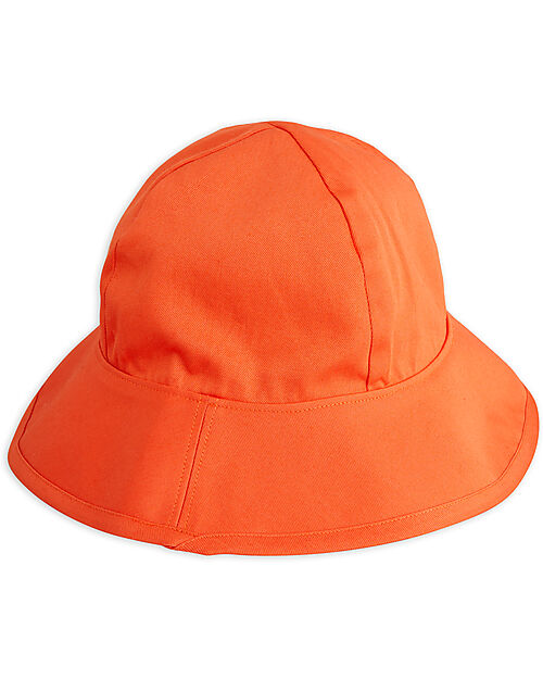 Mini Rodini Summer Cap - Mallorca Patch - Orange - 100% GOTS Organic Cotton Sunhats