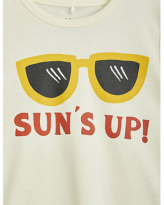 Mini Rodini Sun's Up Short Sleeves Shirt - Cream - 100% Organic Cotton GOTS T-shirts