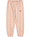 Mini Rodini Sweatpants - Striped - Pink - with Elasticated Waist - 100% Organic Cotton Trousers