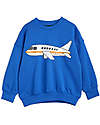 Mini Rodini Sweatshirt - Airplane - Blue - 100% Organic Cotton GOTS Sweatshirts