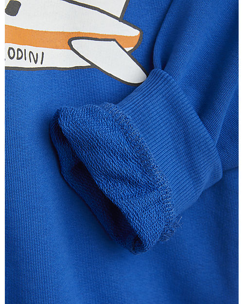 Mini Rodini Sweatshirt - Airplane - Blue - 100% Organic Cotton GOTS Sweatshirts