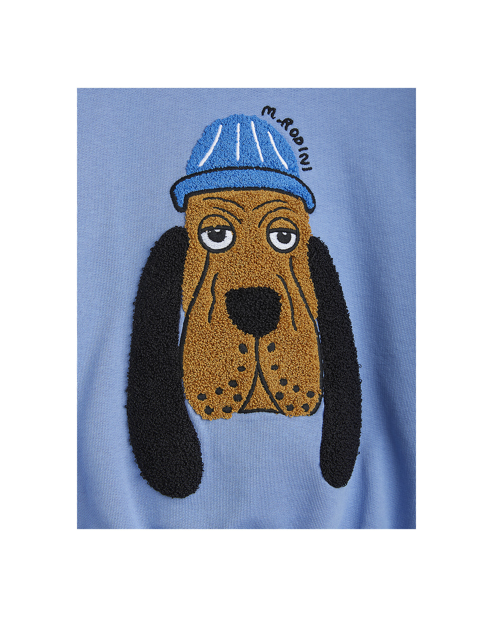 Mini Rodini Sweatshirt - Bloodhound - Blue - 100% Organic Cotton 