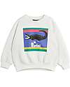 Mini Rodini Sweatshirt - Crocodile - White - 100% Organic Cotton Sweatshirts