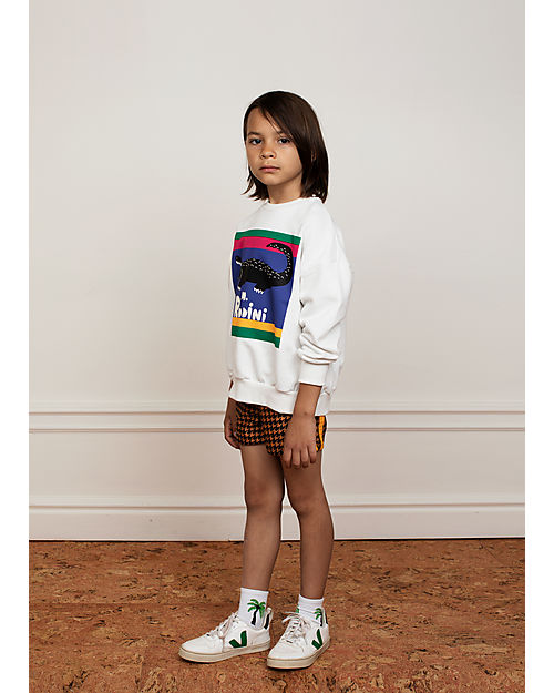 Mini Rodini Sweatshirt - Crocodile - White - 100% Organic Cotton Sweatshirts