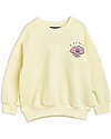 Mini Rodini Sweatshirt Long Sleeves - in Chenille - Shell - Yellow - 100% Organic Cotton Sweatshirts