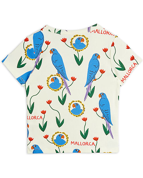Mini Rodini T-shirt - Parrot Print - 100% Organic Cotton GOTS T-shirts