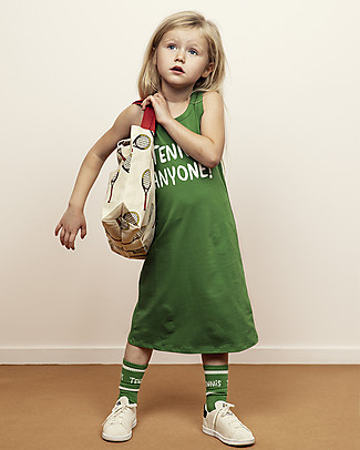 Mini Rodini Tennis Anyone Tank Dress - Elasticated Organic cotton Dresses