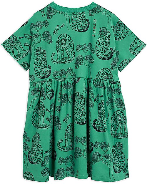 Mini Rodini Tiger Dress - Green - 100% Organic cotton Dresses_