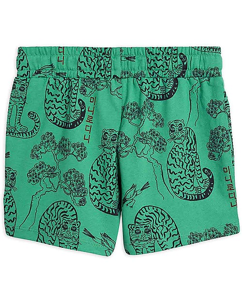 Mini Rodini Tiger Shorts - Green - 100% organic cotton Shorts