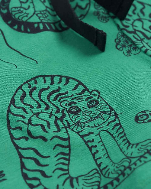 Mini Rodini Tiger Shorts - Green - 100% organic cotton Shorts