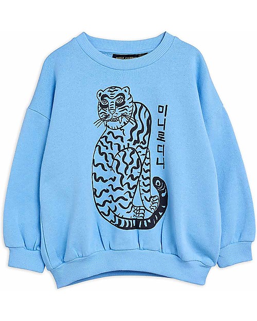 Mini Rodini Tiger Sweatshirt - Blue - 100% organic cotton Sweatshirts