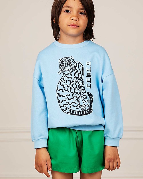 Mini Rodini Tiger Sweatshirt - Blue - 100% organic cotton Sweatshirts