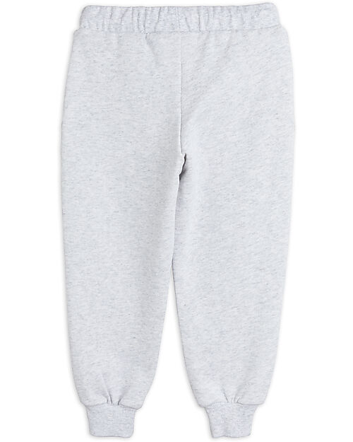 Mini Rodini Tracksuit Pants - Parrot Embroidery - Gray - 100% Organic Cotton GOTS Trousers