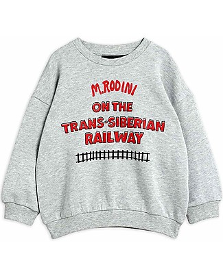 Mini Rodini Transsiberian Railways Sweatshirt - Grey - 100% organic cotton Sweatshirts