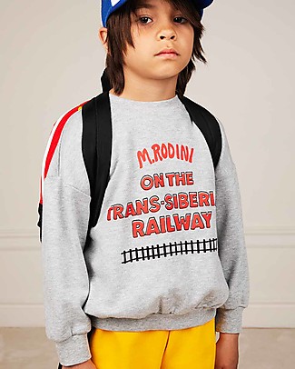 Mini Rodini Transsiberian Railways Sweatshirt - Grey - 100% organic cotton Sweatshirts