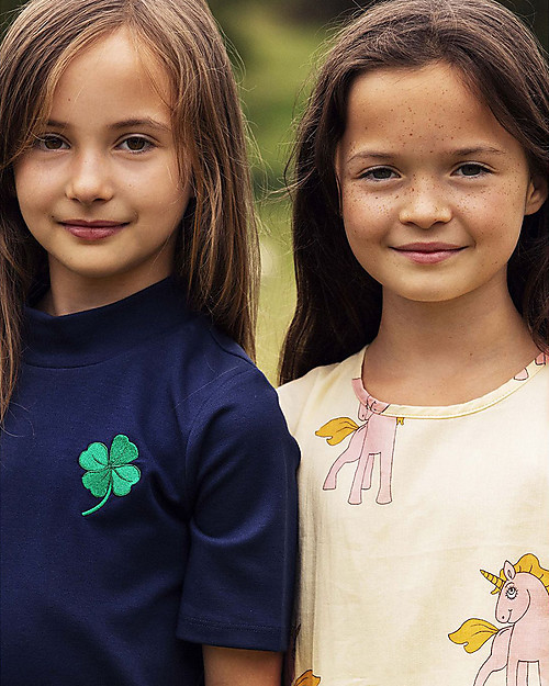 Mini Rodini Unicorn Long Dress with Frilled Skirt - 100% Organic cotton Dresses_