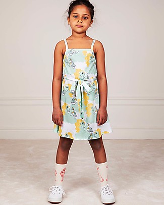Mini Rodini Unicorn Noodles Tank Dress - green - Elasticated Lyocell Dresses_