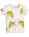 Mini Rodini Unicorn Stars T-Shirt, Off White - 100% organic cotton T-shirts