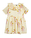 Mini Rodini Unicorn Woven Dress with Frills - !00% Organic cotton Dresses_
