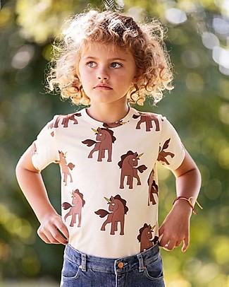Mini Rodini Unicorns T-Shirt - Elasticated Organic cotton T-Shirts And Vests