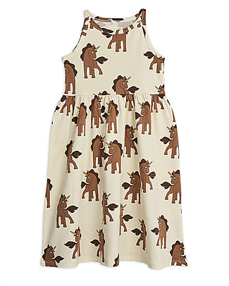Mini Rodini Unicorns Tank Dress - Elasticated Organic Cotton Dresses