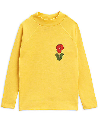 Mini Rodini Viola Long Sleeved Tee - 100% Merino Wool Long Sleeves Tops