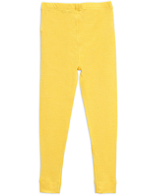 Mini Rodini Viola Yellow Leggings - 100% Merino Wool Leggings