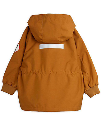 Mini Rodini Water Resistant Hooded Jacket - Shell - Brown Jackets