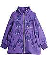 Mini Rodini Waterproof Hooded Elephant Jacket - Shell - Purple Waterproof
