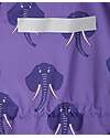Mini Rodini Waterproof Hooded Elephant Jacket - Shell - Purple Waterproof