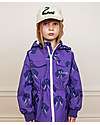 Mini Rodini Waterproof Hooded Elephant Jacket - Shell - Purple Waterproof