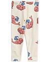 Mini Rodini Whale Leggings, Pink - Organic cotton Leggings