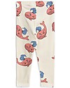 Mini Rodini Whale Leggings, Pink - Organic cotton Leggings
