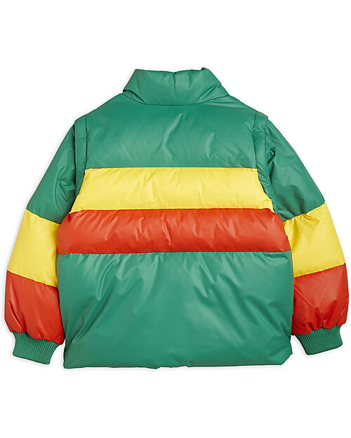 Mini Rodini Windproof Jacket with Zip - Green - 100% Recycled Polyester! Down Jacket