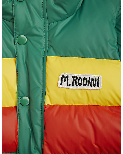 Mini Rodini Windproof Jacket with Zip - Green - 100% Recycled Polyester! Down Jacket