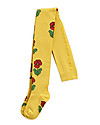Mini Rodini Yellow Violas Tights - Elasticated Organic Cotton Tights