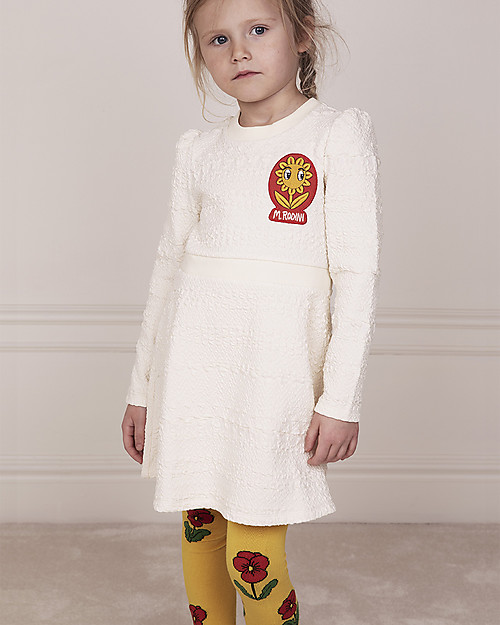 Mini Rodini Yellow Violas Tights - Elasticated Organic Cotton Tights