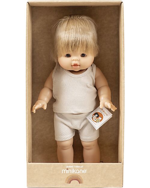 Minikane Archie Doll 37cm - Male + Marcel Underwear - Vanilla Scented Dolls