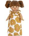 Minikane Arty Sleeping Bag - Flowers - Oeko-Tex Cotton - for Minikane Doll 34 cm Dolls Accessories