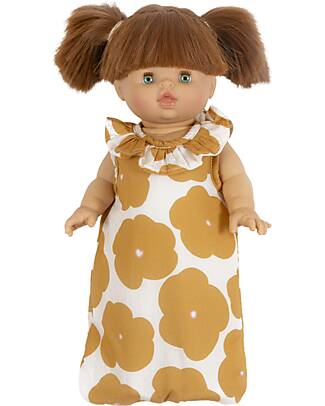 Minikane Arty Sleeping Bag - Flowers - Oeko-Tex Cotton - for Minikane Doll 34 cm Dolls Accessories